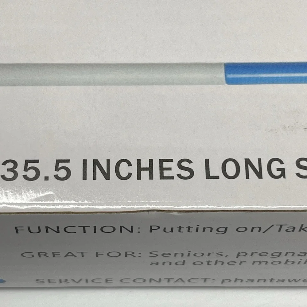 Phantawell 35.5 Inch Long Dressing Stick Aid With Shoe Horn Shoes Socks Open Box